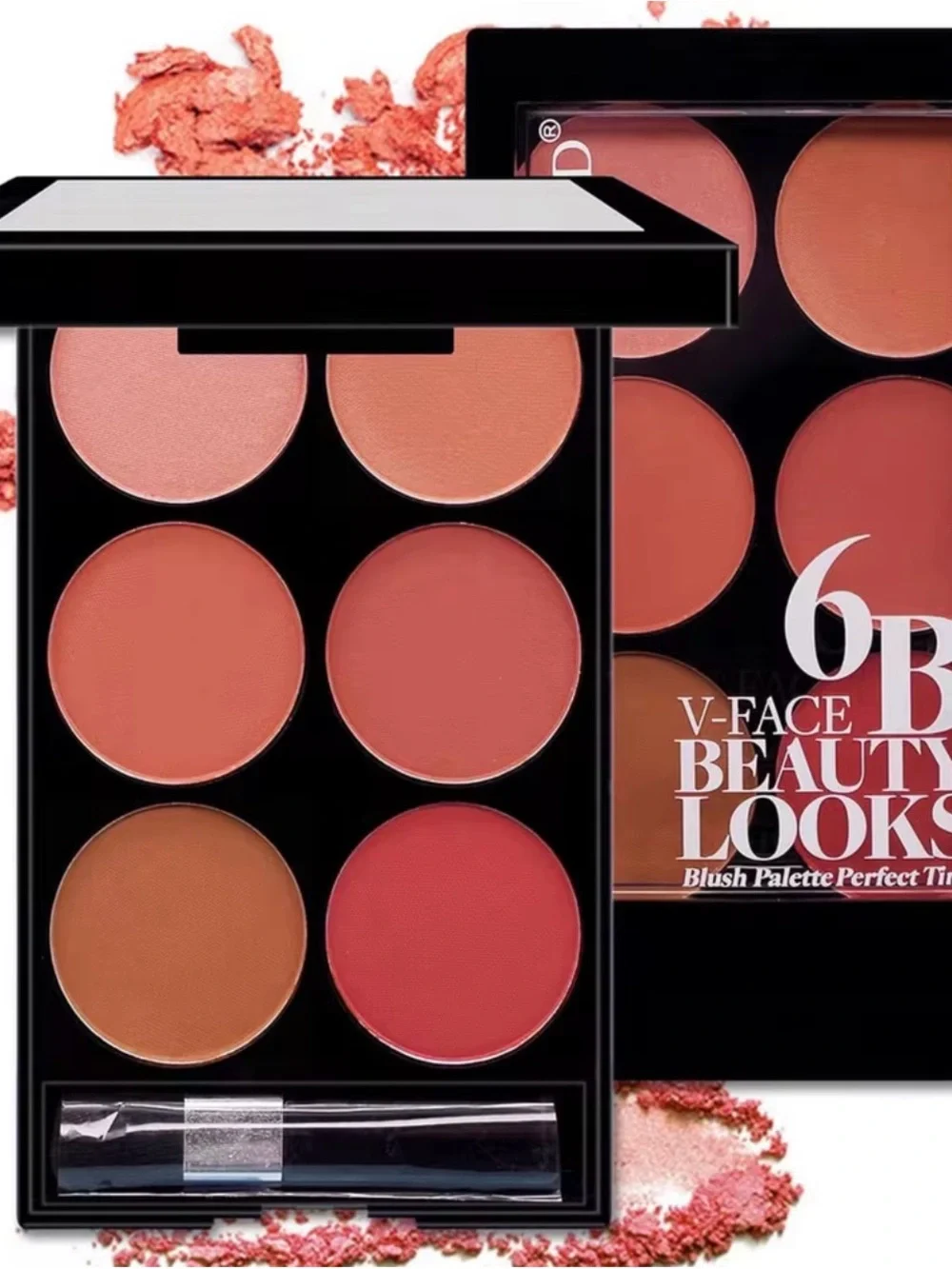 Eyeshadows & Blush Palette — Peach & Coral Tones